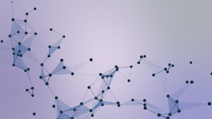 Background with Plexus technic with copy space for text banner. Abstract concept of future innovation digital business blockchain technology for banking, finance and communication with line connect