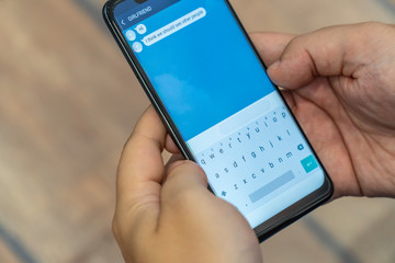 We should see other people text on a smartphone