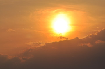 sunset in the mountains