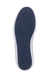 Sole of sport tracking shoes snickers individual design close up isolated one
