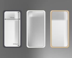Mesh, gray colored phone backgrounds kit.