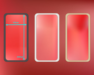 Mesh, coral colored phone backgrounds kit.