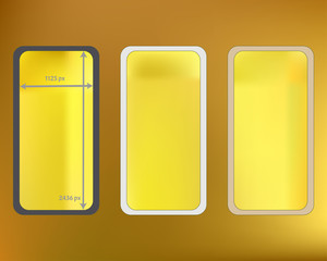 Mesh, gold colored phone backgrounds kit.