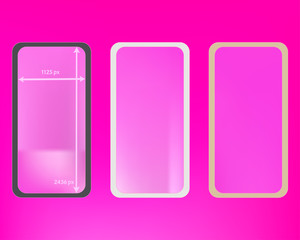 Mesh, pink colored phone backgrounds kit.