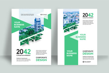 City Background Business Book Cover Design Template