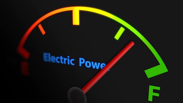 Electric Fuel Gauge Full Animation on Car Dashboard