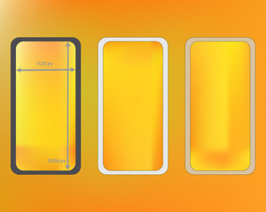 Mesh, yellow colored phone backgrounds kit.