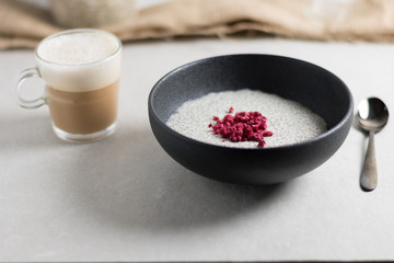 Chia Seed Pudding and Coffee