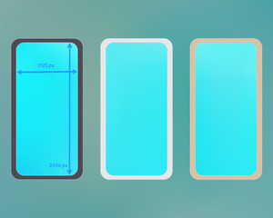 Mesh, cyan colored phone backgrounds kit.