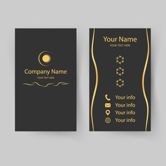 Modern business card template. Corporate visiting card for your company. Fresh style. Double – sided vector illustration design.