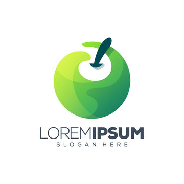 colorful fruit logo design vector illustration