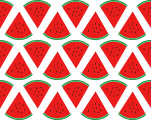 Seamless pattern of slice watermelon wallpaper background - Vector illustration