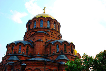 Alexander Nevsky Cathedral in Novosibirsk in Russia