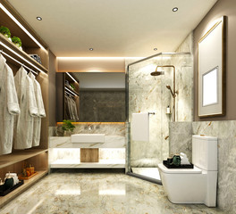 3d render of modern bathroom