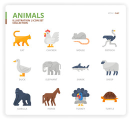 Obraz premium Animal icon set