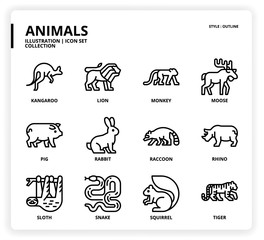 Animal icon set