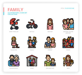 Family icon set