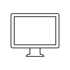 desktop computer device isolated icon