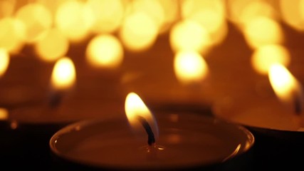 Lots of candles with shallow depth.