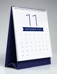 Simple desk calendar 2020 - November