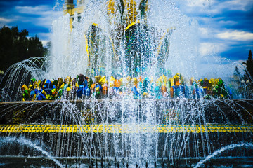 Fountain. mosaic, water,