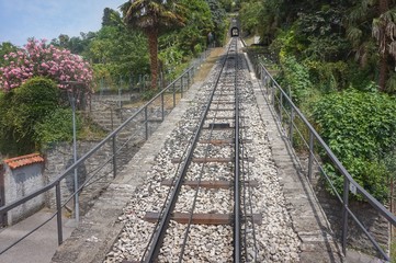 Fototapeta premium Monte Bre cable car rails