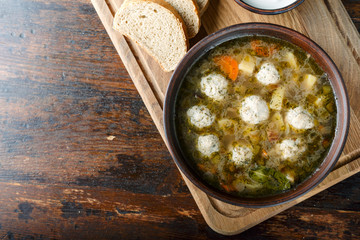homemade meatball soup