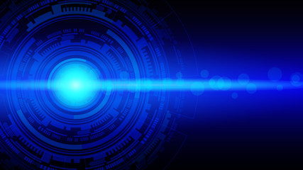 Blue technology futuristic background flare
