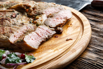 medium rare grilled steak