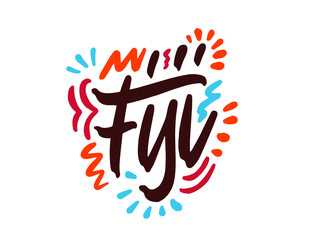 Fototapeta premium Fiji handwritten Republic name. Modern Calligraphy Hand Lettering for Printing,background ,logo, for posters, invitations, cards, etc. Typography vector.