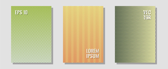 Halftone gradient texture vector cover layouts.