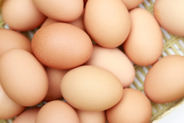 raw egg on tray for cooking 
