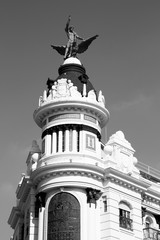 Obraz premium Spain - Cordoba city. Black and white vintage style.
