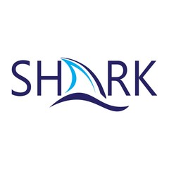 blue shark logo vector