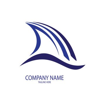 blue shark logo vector