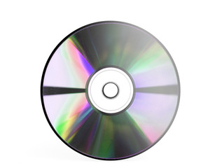 Floppy disks and CD 3d render on white background