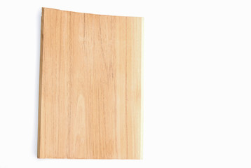 wooden board on white background 