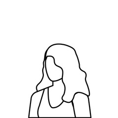 beautiful and young woman character