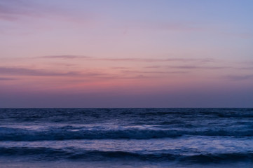 Beautiful ocean view after sunset