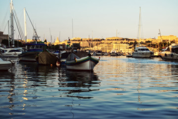 Fototapeta premium A Yacht Marina in Msida, Malta