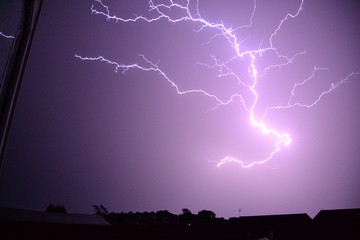 Lightning in sky 