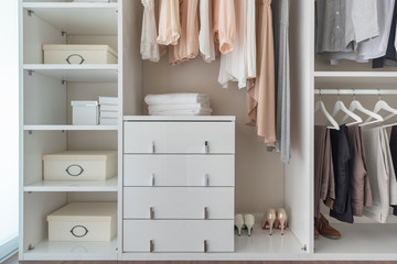 modern wardorbe with set of clothes