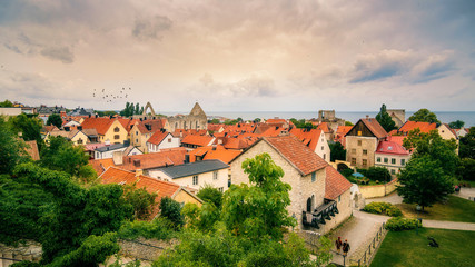 Fototapeta na wymiar Blick über Visby/gotland