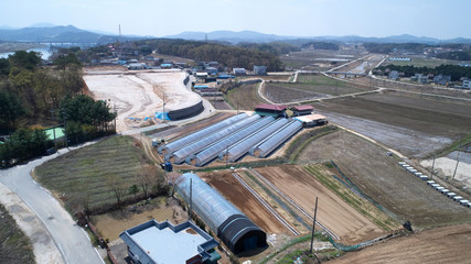 Landscape of Rural Village in Yeoju-si, Korea.
