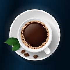 Beautiful Card for Coffee Lover with Fresh Coffee Cup © Marina