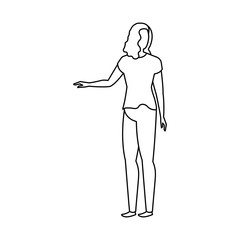 beautiful and young woman character