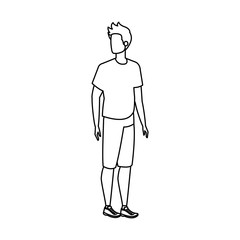 young and casual man character