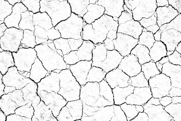 Dry cracked soil texture, background barren of drought lack of water of nature white.