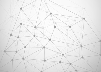 Abstract technology background with connecting dots and lines. Data and technology concept. Internet network connection 