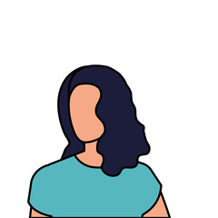 beautiful and young woman character